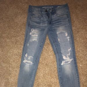 Light American Eagle Ripped Jeans